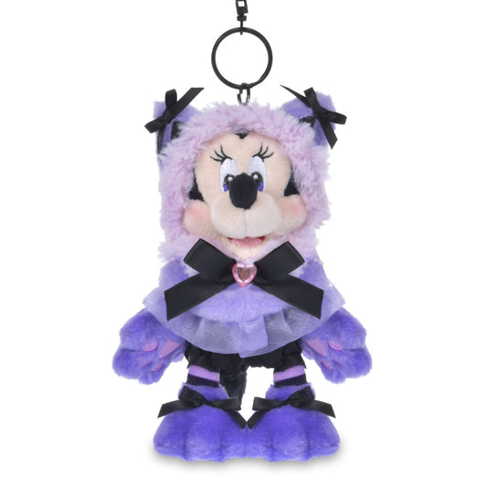Japan Tokyo Disney Store Minnie Plush Toy Keychain CAT MINNIE AND FIGARO