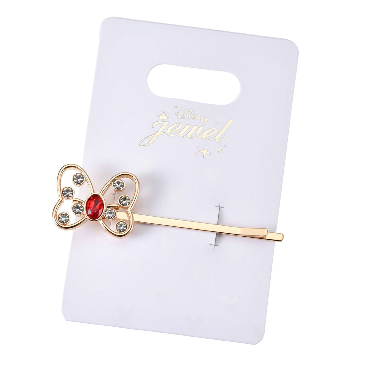 Japan Tokyo Disney Store Minnie Mouse Hairpin Stone Dot Ribbon