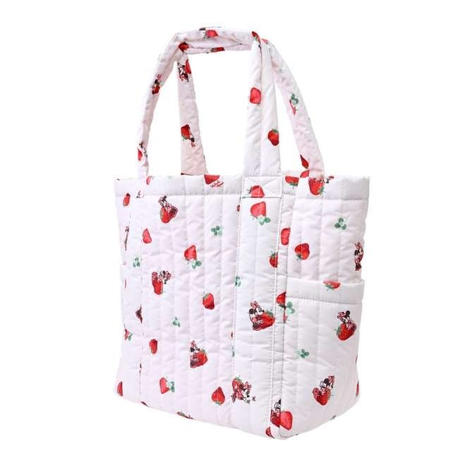 Japan Tokyo Disney Store Minnie Mouse Mother's Tote Bag Strawberry Hug