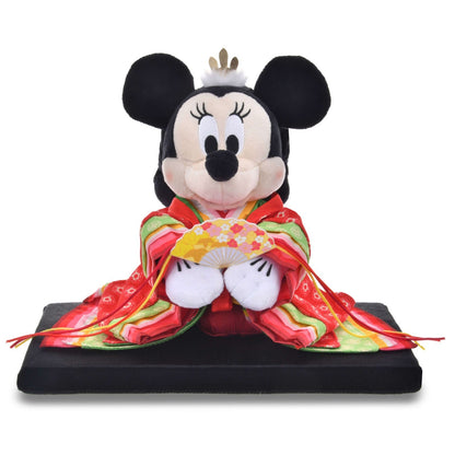 Japan Tokyo Disney Store Minnie Mouse Plush Toy Doll in Hina Doll Style