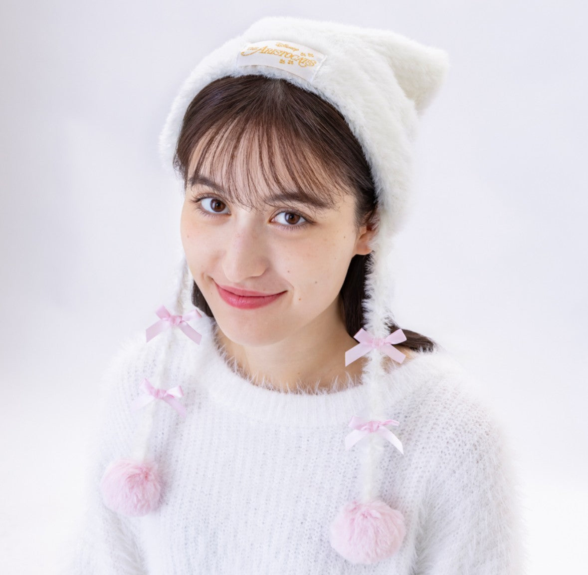 Japan Tokyo Disney Resort Ears Fluffy Winter Cap Hat The Aristocats Marie