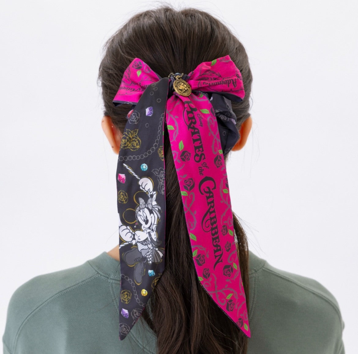 Japan Tokyo Disney Resort Pirates of the Caribbean Minnie Scrunchie With Ribbon
