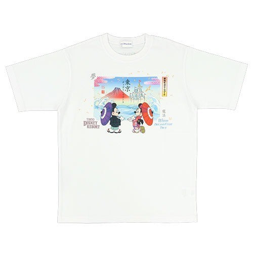 Japan Tokyo Disney Resort Mickey Minnie Mouse T-shirt Kimono