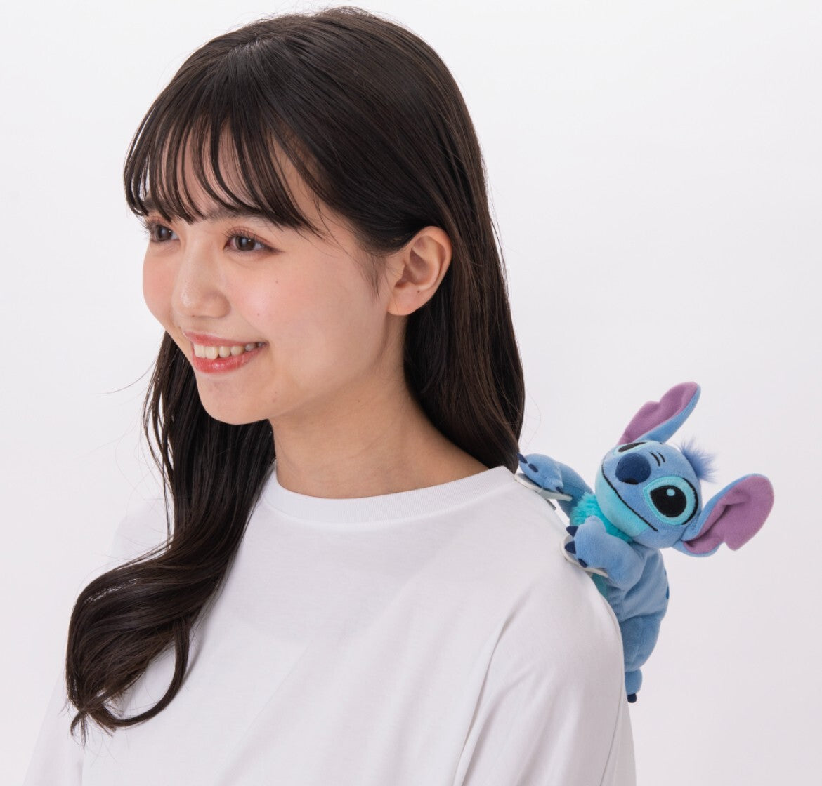 Japan Tokyo Disney Resort Lilo & Stitch Plush Toy Keychain Shoulder Clip