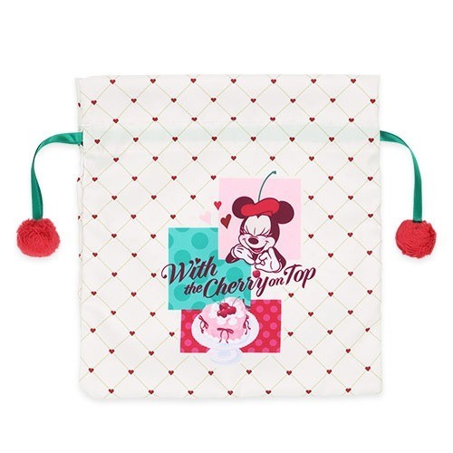 Japan Tokyo Disney Resort Drawstring pouch With the Cherry on Top Minnie
