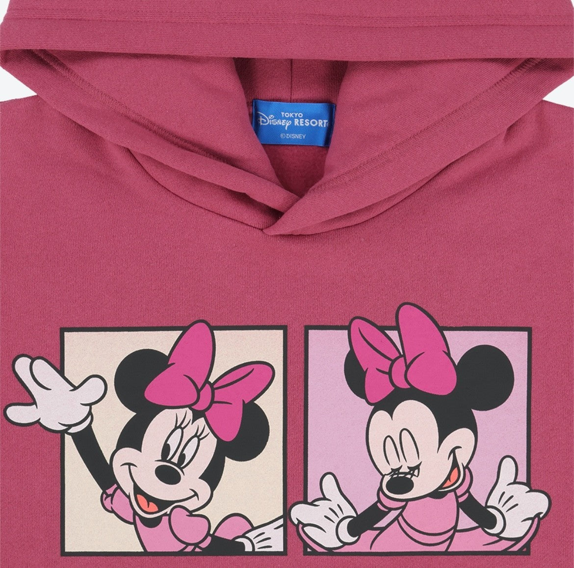 Japan Tokyo Disney Resort Minnie Mouse Hoodie Oversized Unisex Pink Limited 2025
