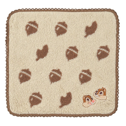 Japan Tokyo Disney Store Chip and Dale Mini Towel Picot Lace Trim