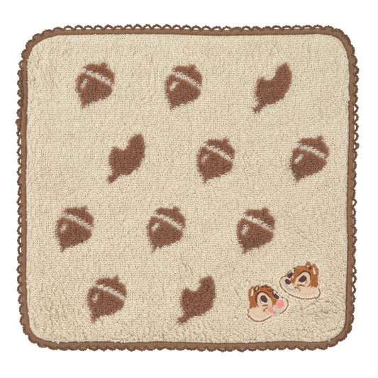 Japan Tokyo Disney Store Chip and Dale Mini Towel Picot Lace Trim