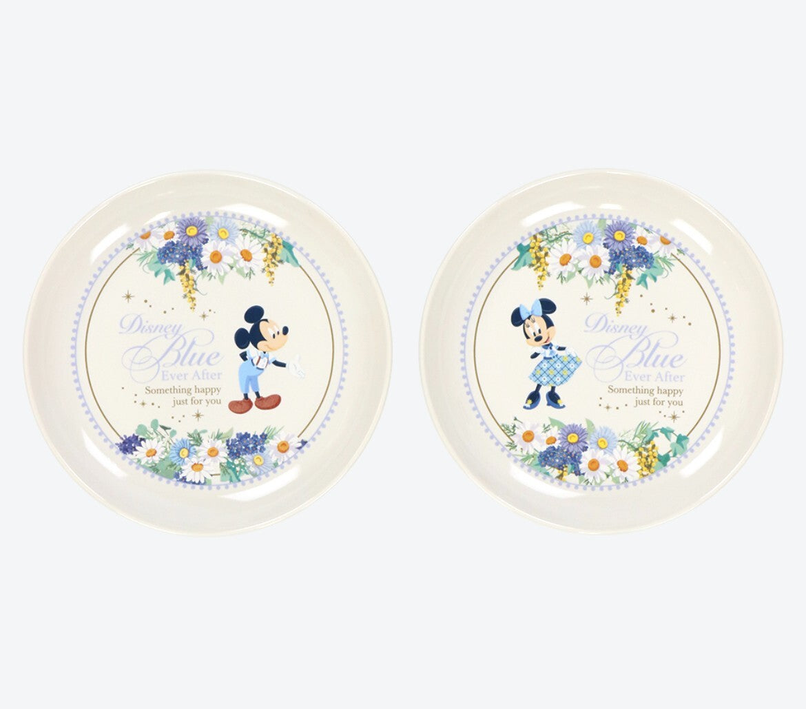 Japan Tokyo Disney Resort Store Mickey Minnie Blue Ever After Plate 2