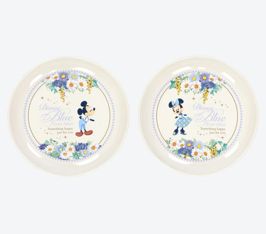 Japan Tokyo Disney Resort Store Mickey Minnie Blue Ever After Plate 2