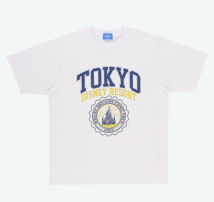 Japan Tokyo Disney Resort T-Shirt Cinderella castle White