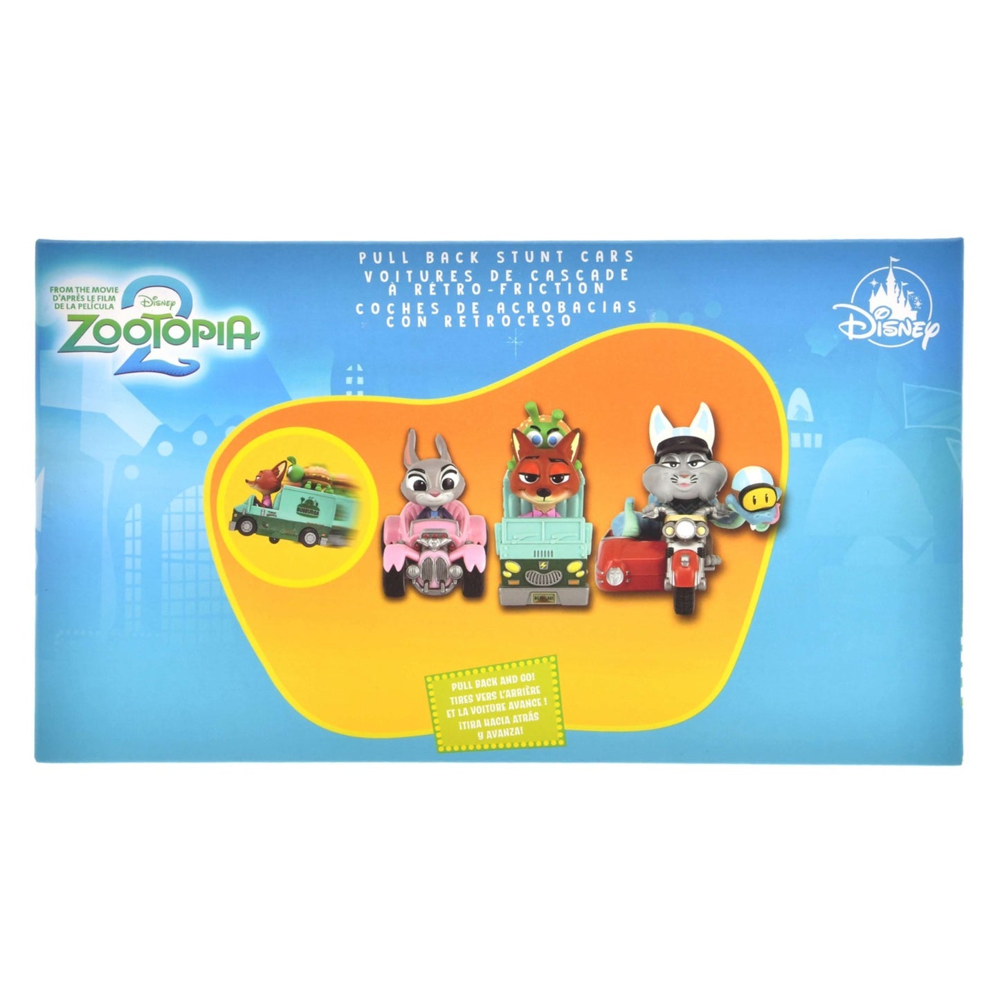 Japan Tokyo Disney Store Zootopia 2 Pull-Back Car Set Stunt Car