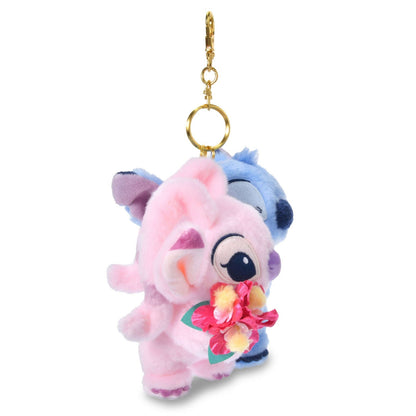 Japan Tokyo Disney Store Stitch & Angel Plush Toy Keychain