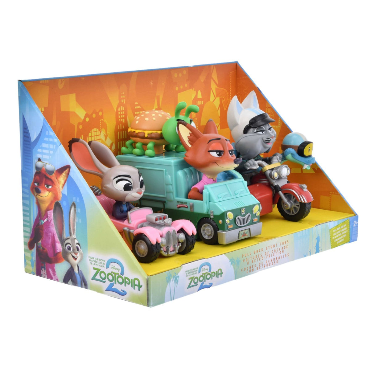 Japan Tokyo Disney Store Zootopia 2 Pull-Back Car Set Stunt Car