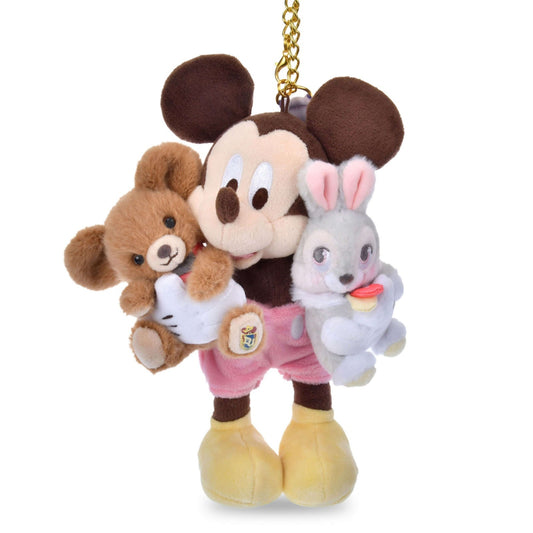 Japan Tokyo Disney Store UniBestiez Plush Toy Keychain Yekc Rabbit Mickey Moca