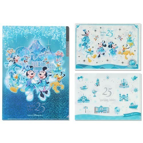 Japan Tokyo Disney Resort Sea 25th Sparkling Jubilee Clear Folder Set