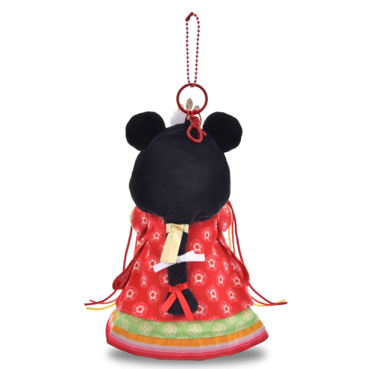Japan Tokyo Disney Store Minnie Mouse Plush Keychain Hina Doll Style