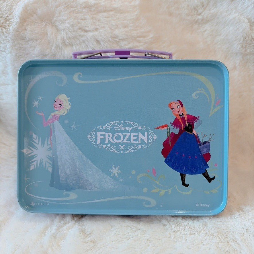 Japan Tokyo Disney Confectionery Tin Can Frozen Ana Elsa Bag