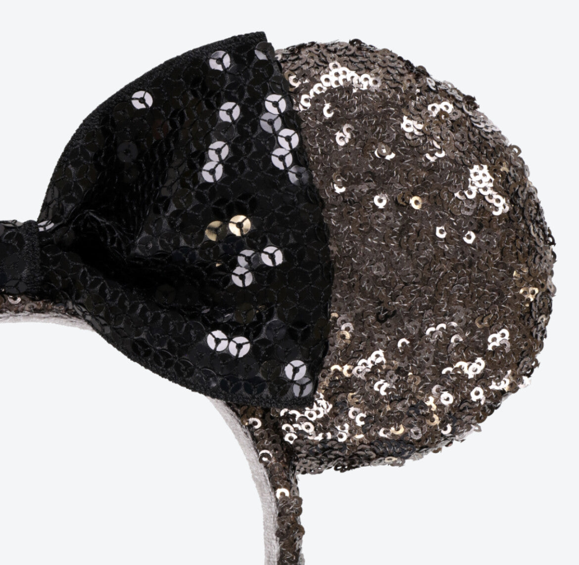 Japan Tokyo Disney Resort Store Ears HeadBand Hat Minnie sequins Black