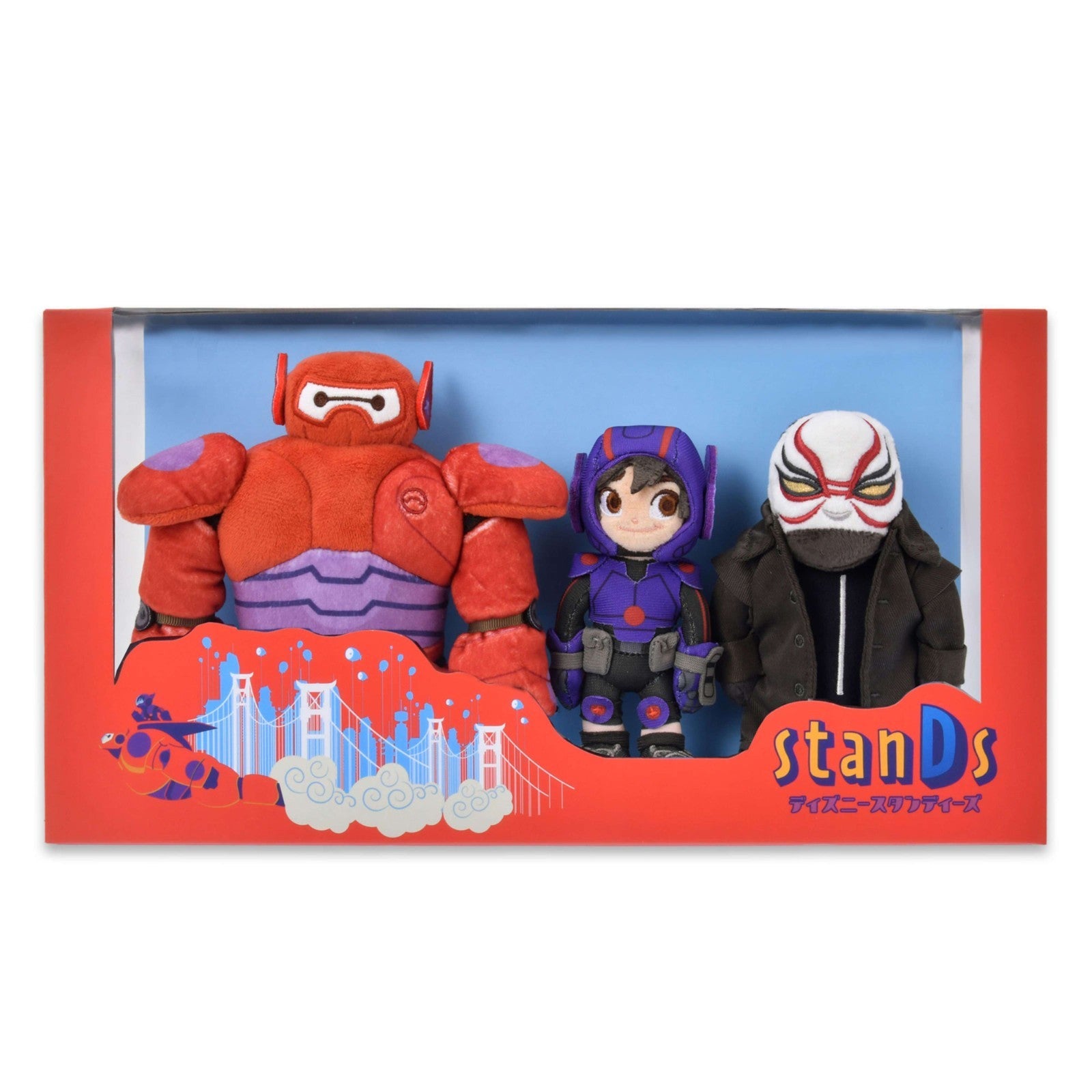 Japan Tokyo Disney Store Hiro Hamada Baymax 2.0 Kaijin Plush Toy Set stanDs