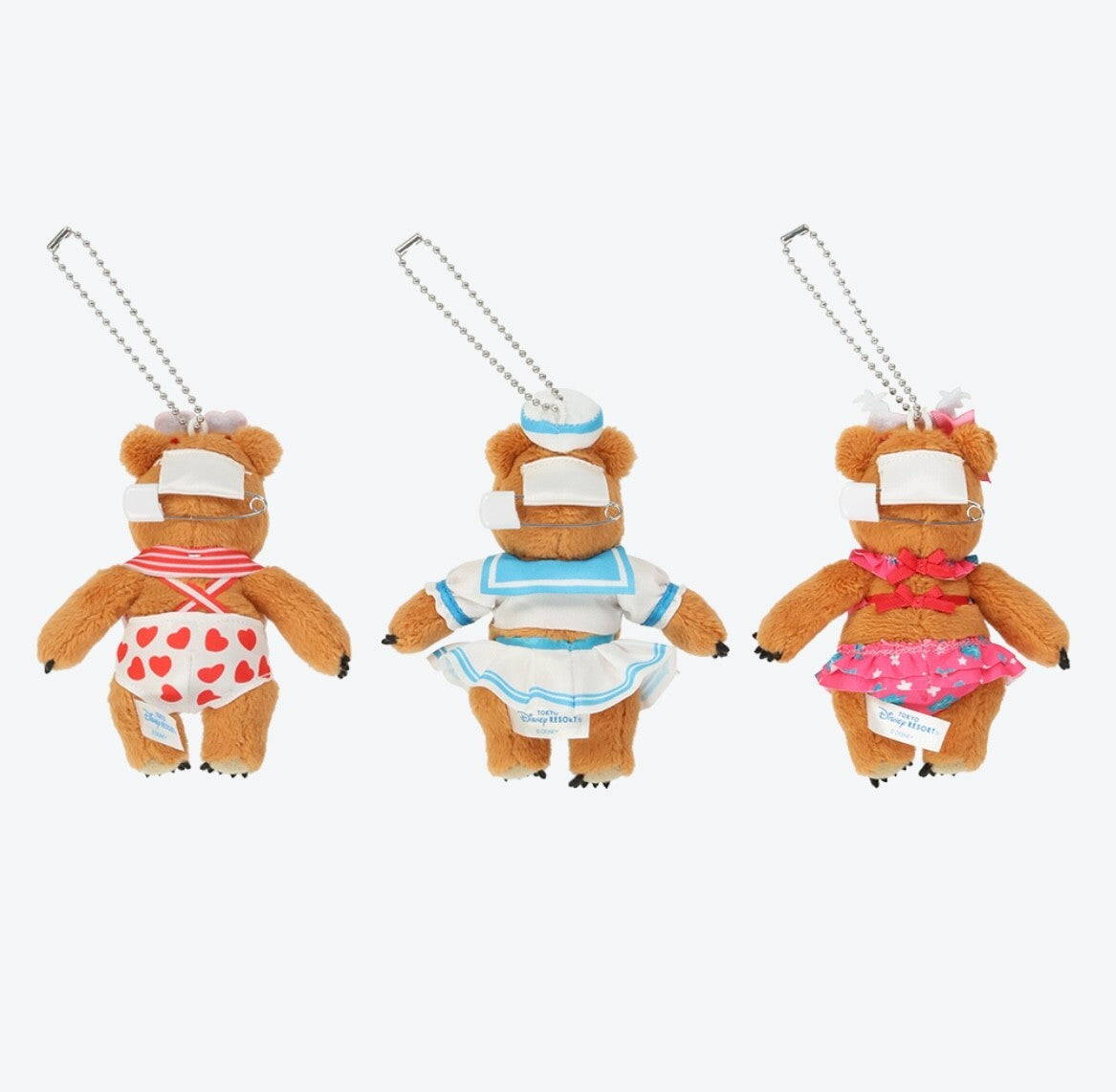 Japan Tokyo Disney Resort Plush Keychain Sunbonets Country Bear Jamboree