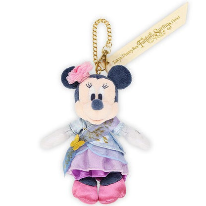 Japan Tokyo Disney Resort Minnie Mouse Plush Toy Badge Fantasy Springs