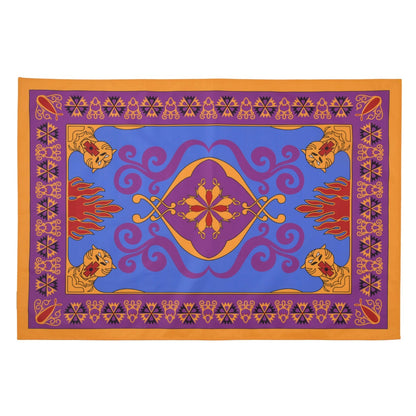 Japan Tokyo Disney Store Magic Carpet Picnic Sheet S Compact with Pouch Aladdin