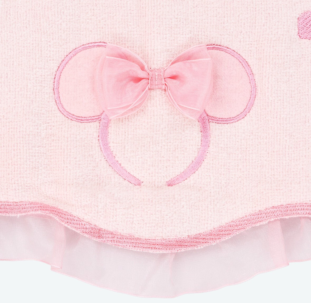 Japan Tokyo Disney Resort 2025 Minnie Ribbon Bath towel Heart Ears Pink