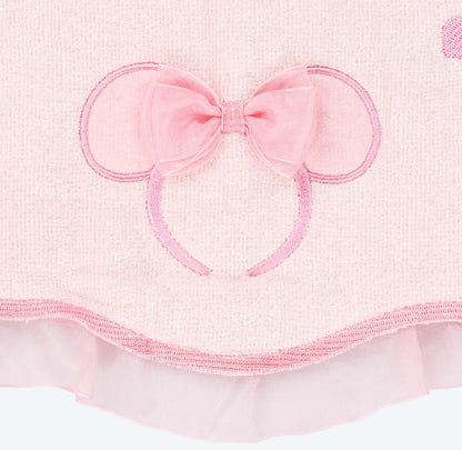 Japan Tokyo Disney Resort 2025 Minnie Ribbon Bath towel Heart Ears Pink