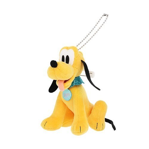 Japan Tokyo Disney Resort Sea 25th Sparkling Jubilee Pluto Plush Badge Keychain