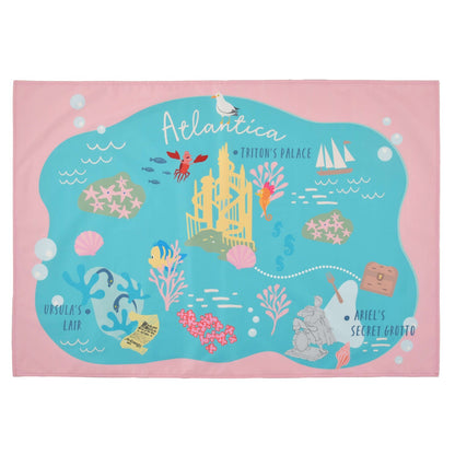 Japan Tokyo Disney Store Little Mermaid Picnic Sheet S Pouch Map Compact