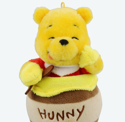 Japan Tokyo Disney Resort Winnie the Pooh Plush Toy Keychain Badge