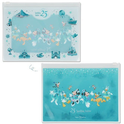 Japan Tokyo Disney Resort Sea 25th Sparkling Jubilee Memo & Slide Zip Case