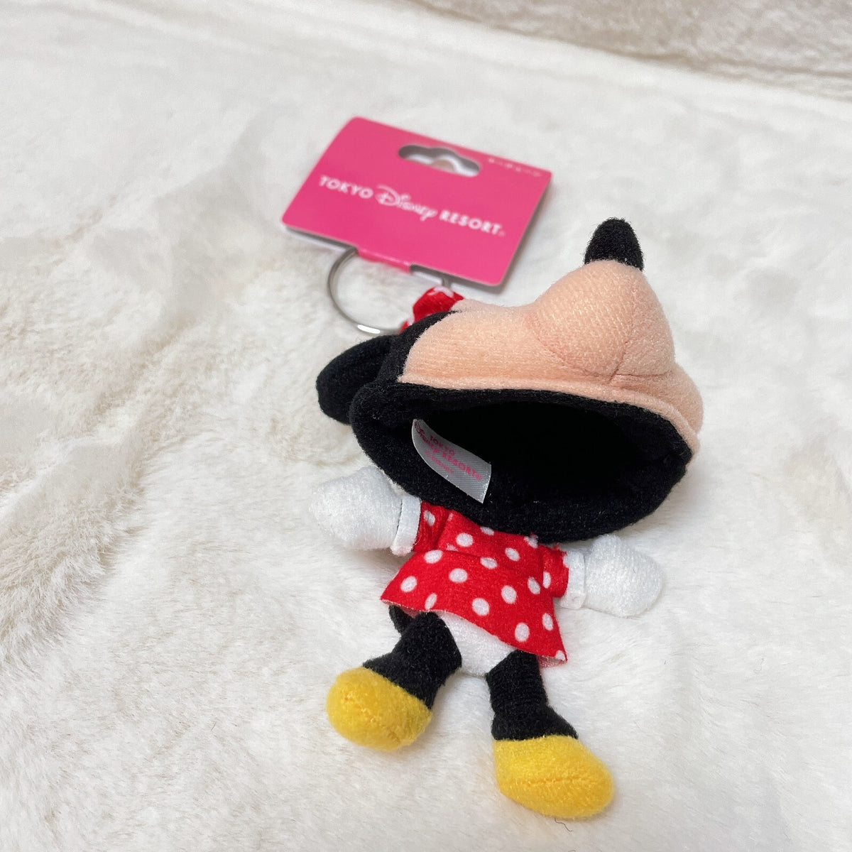 Japan Tokyo Disney Resort  Minnie Keychain fan cap Hat New