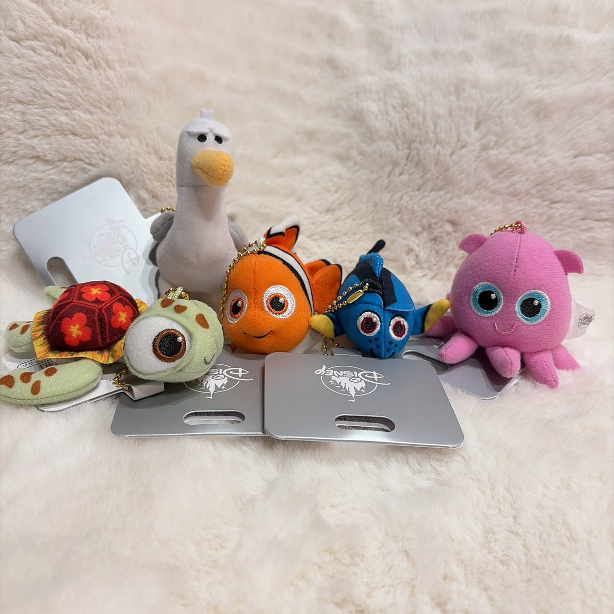 Japan Tokyo Disney Store Plush Toy Keychain mini JAPAN Finding Nemo Set of 5