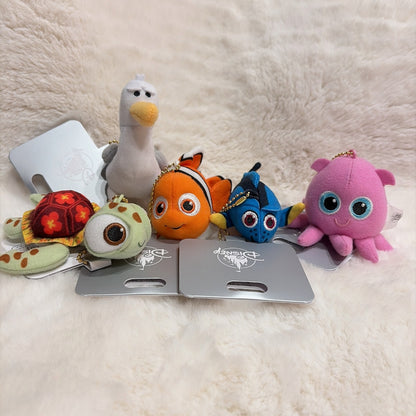 Japan Tokyo Disney Store Plush Toy Keychain mini JAPAN Finding Nemo Set of 5
