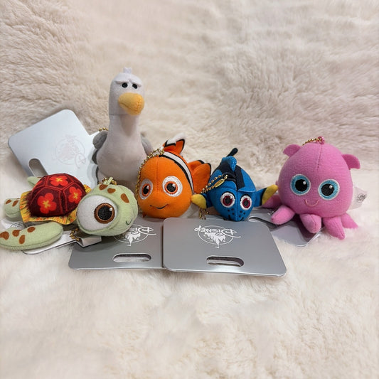 Japan Tokyo Disney Store Plush Toy Keychain mini JAPAN Finding Nemo Set of 5