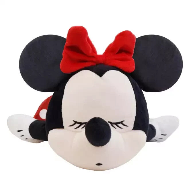 Japan Shop Disney Minnie Mouse Die-cut Cushion Sleep Pink Plush Toy 2025
