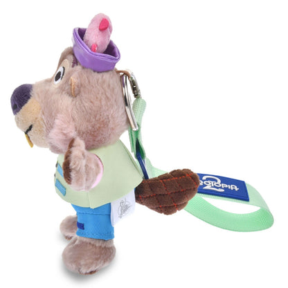 Japan Tokyo Disney Store Nibbles Maple Stick Plush Keychain Zootopia Fish Market