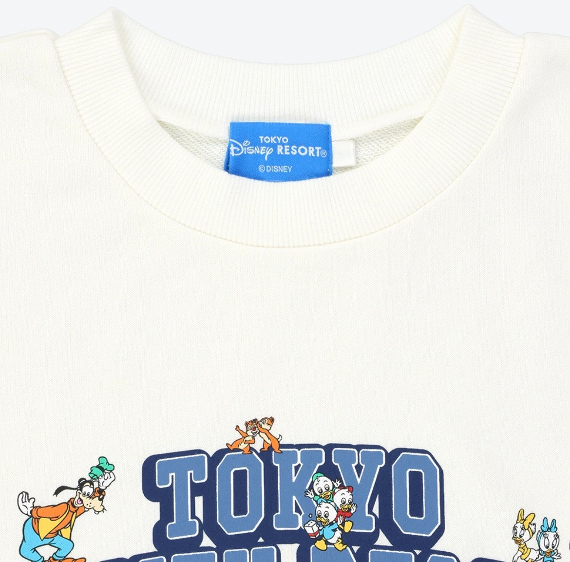 Japan Tokyo Disney Resort Mickey Mouse and Friends Sweatshirt Unisex White 2025