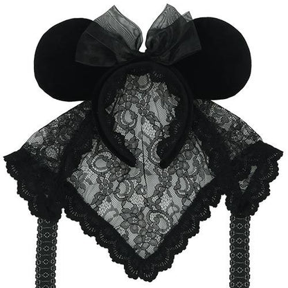 Japan Tokyo Disney Resort Minnie Headband Scarf-style Lace Black Halloween 2026