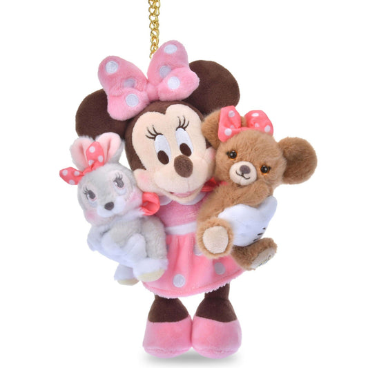Japan Tokyo Disney Store UniBestiez Plush Toy Keychain Ein Rabbit Minnie Purin