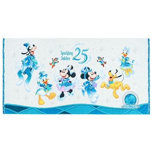 Japan Tokyo Disney Resort Sea 25th Sparkling Jubilee Wide Bath Towel