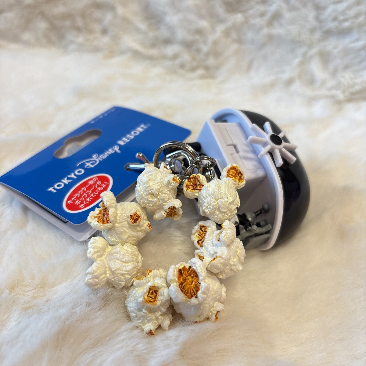 Japan Tokyo Disney Resort Popcorn Bucket Keychain Steamboat Willie Mickey