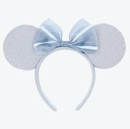 Japan Tokyo Disney Resort Minnie Mouse Ears Headband Ribbon Blue Limited 2026