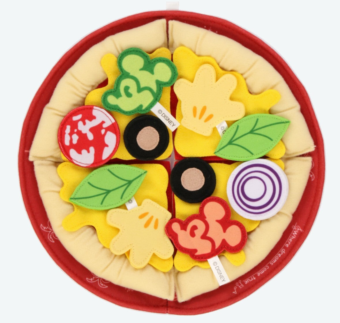 Japan Tokyo Disney Resort Play set Plush Mickey Pizza Food Toy