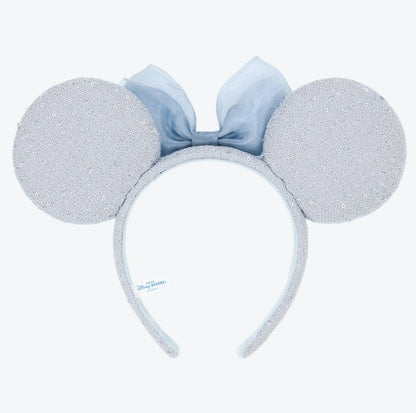 Japan Tokyo Disney Resort Minnie Mouse Ears Headband Ribbon Blue Limited 2026