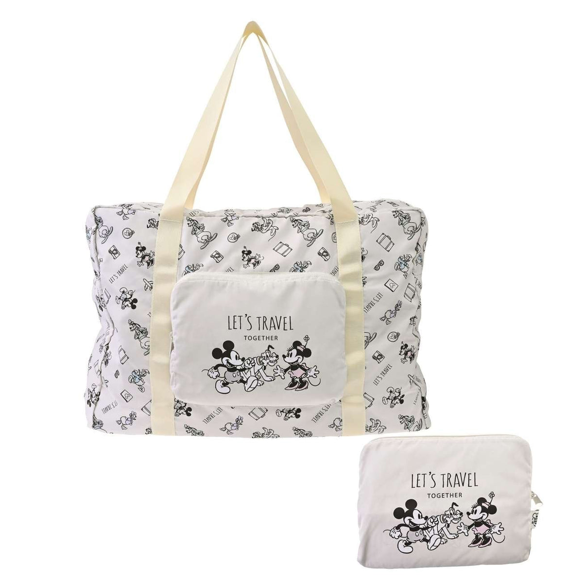 Japan Tokyo Disney Store Mickey Tote Bag Foldable Pocketable Magical Travel