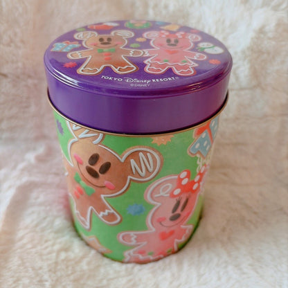 Japan Tokyo Disney Confectionery Tin Can Mickey & Minnie Christmas