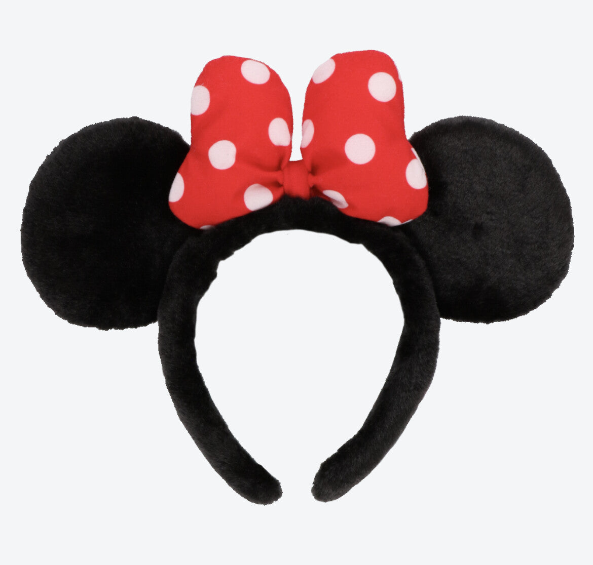 Japan Tokyo Disney Resort Ears Headband fluffy black red ribbon Minnie